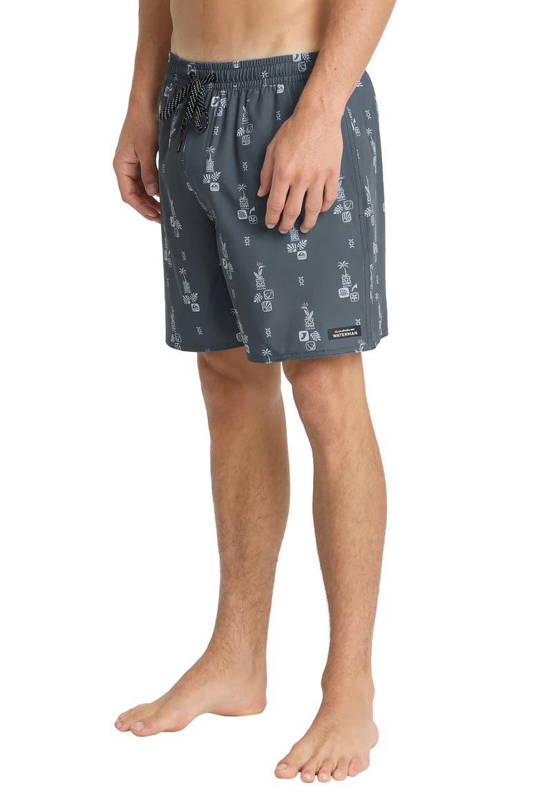 Mix Pack Print Swim Trunks, Alternate, color, DARK SLATE
