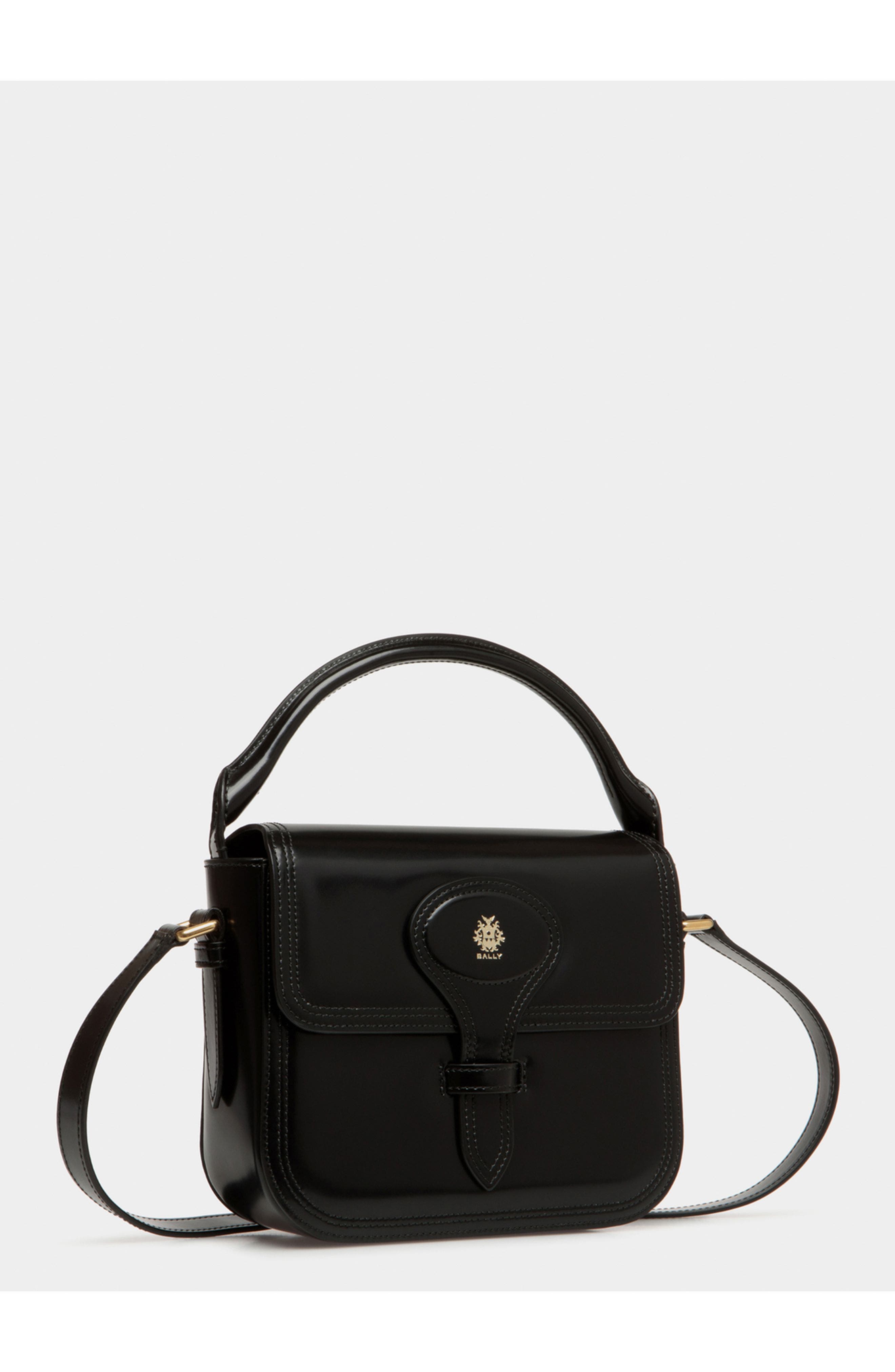 Bally Beckett Minibag In Brushed Leather, Alternate, color, Black