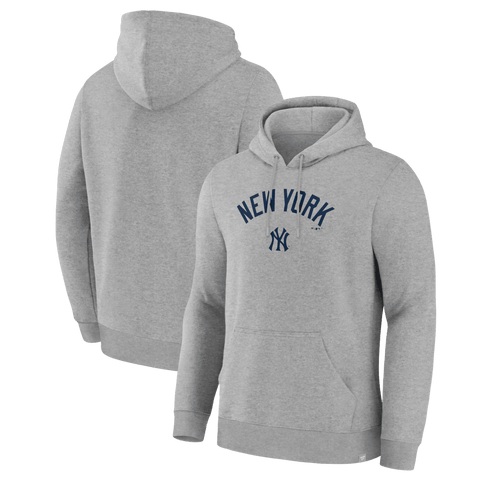 Men's Fanatics Heather Gray New York Yankees Lock-Up Legacy Hoodie