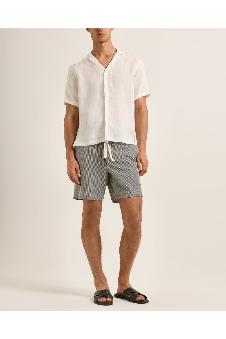 Alex Seersucker Relaxed-Fit Shorts, Main, color, CHARCOAL/WHITE STRIPE