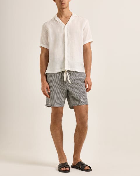 Alex Seersucker Relaxed-Fit Shorts