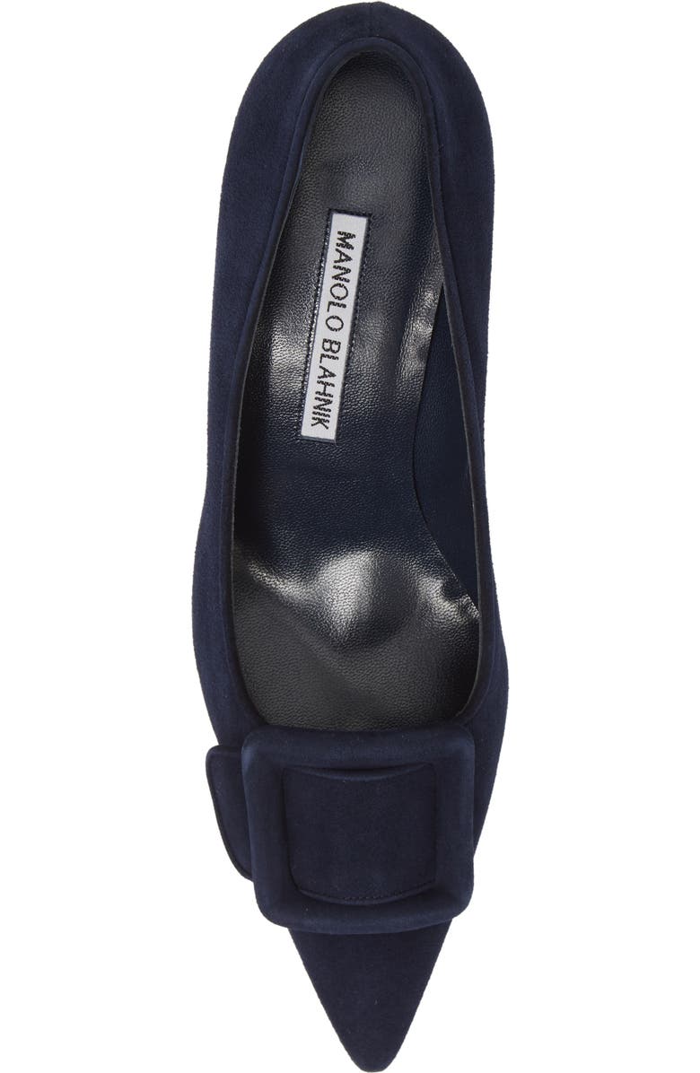 Manolo Blahnik Maysale Buckle Pointed Toe Pump, Alternate, color,