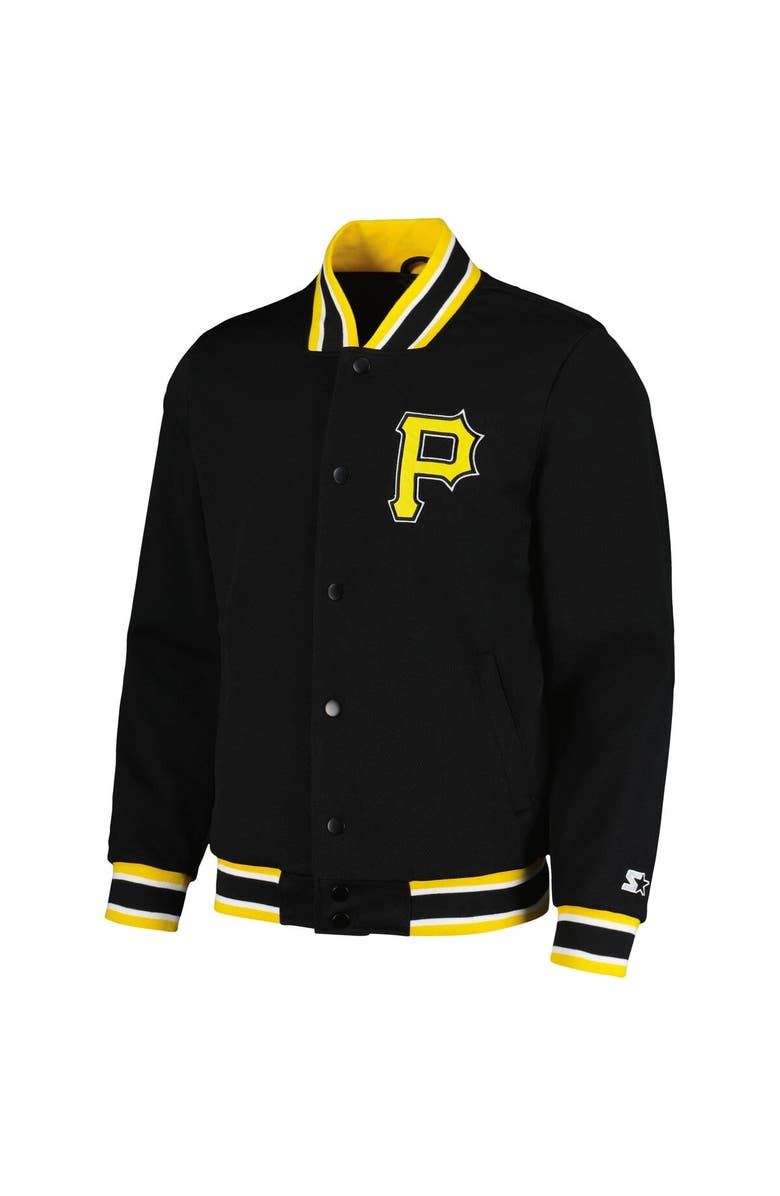 STARTER Men's Starter Black Pittsburgh Pirates Secret Weapon Full-Snap Jacket, Alternate, color,