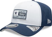 New Era Men's New Era White/Navy Dallas Cowboys Established Patch 9SEVENTY Adjustable Hat
