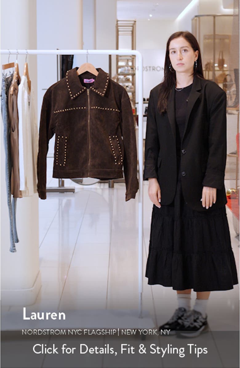 Memphis Studded Faux Suede Jacket, sales video thumbnail