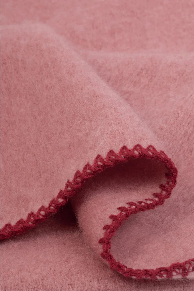 Whipstitch Scarf in Dusty Pink, Alternate, color, Dusty Pink