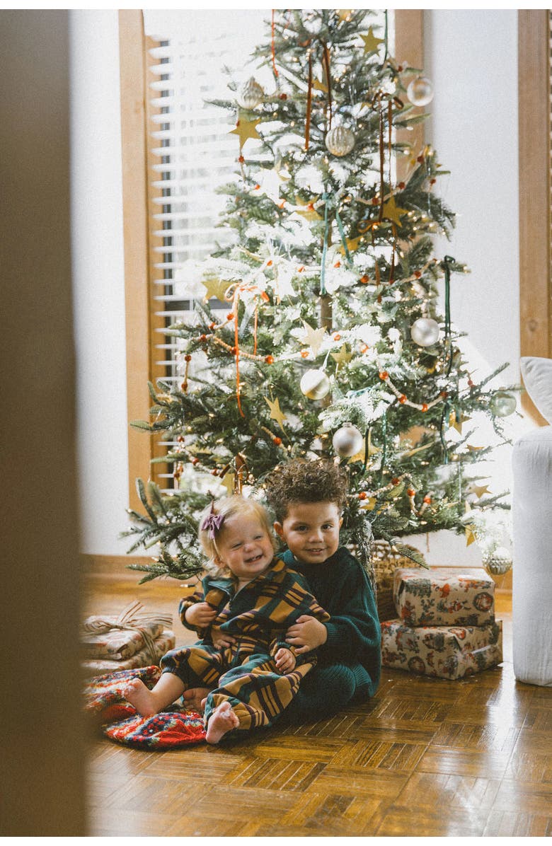 Winnie + Crew Brooks Quarter-Zip Set, Alternate, color, Botanical Garden Plaid