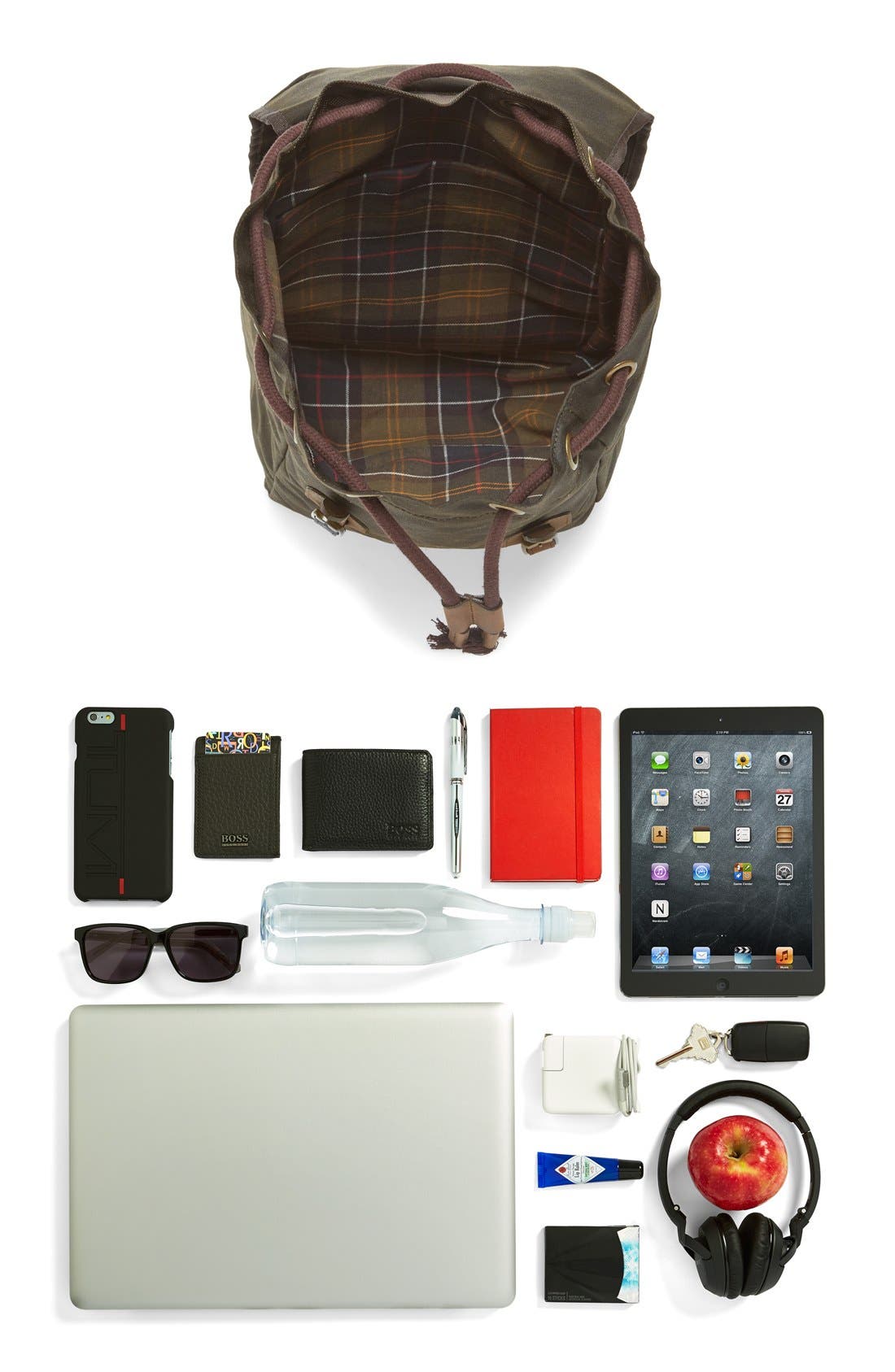 Barbour Waxed Canvas Backpack, Alternate, color, 