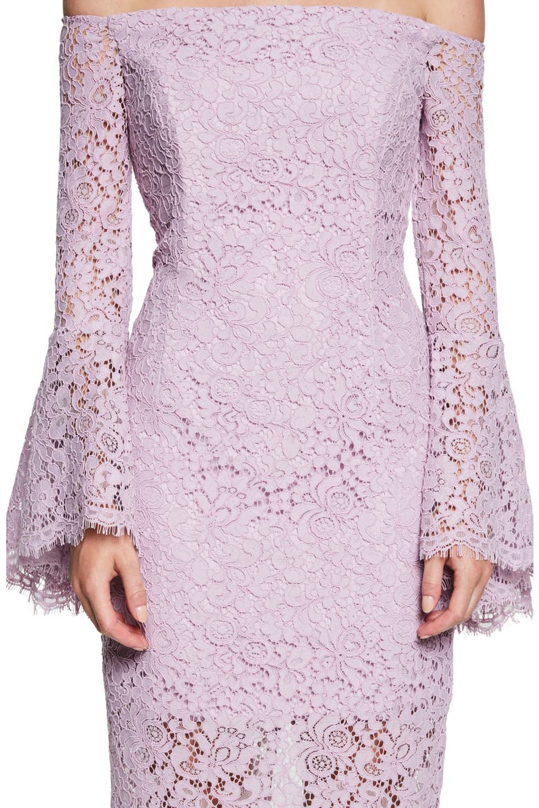 Solange Corded Lace Sheath Dress, Alternate, color, LILAC MIST