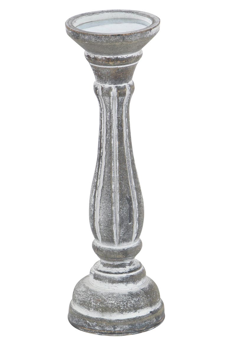 White Wood Traditional Candle Holder - Set of 3, Alternate, color, WHITE