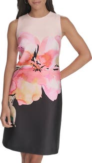 Calvin Klein Big Floral Shift Dress