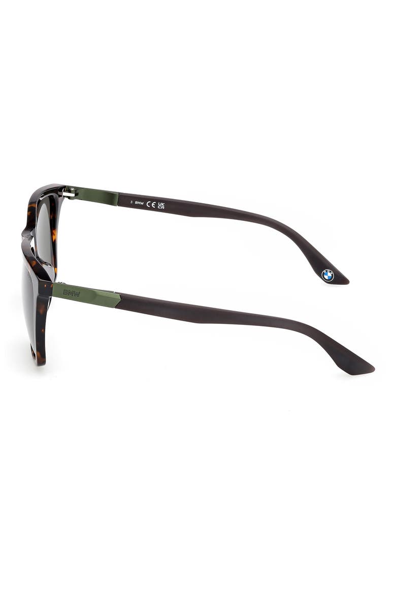 56mm Sunglasses, Alternate, color, DARK HAVANA / GREEN