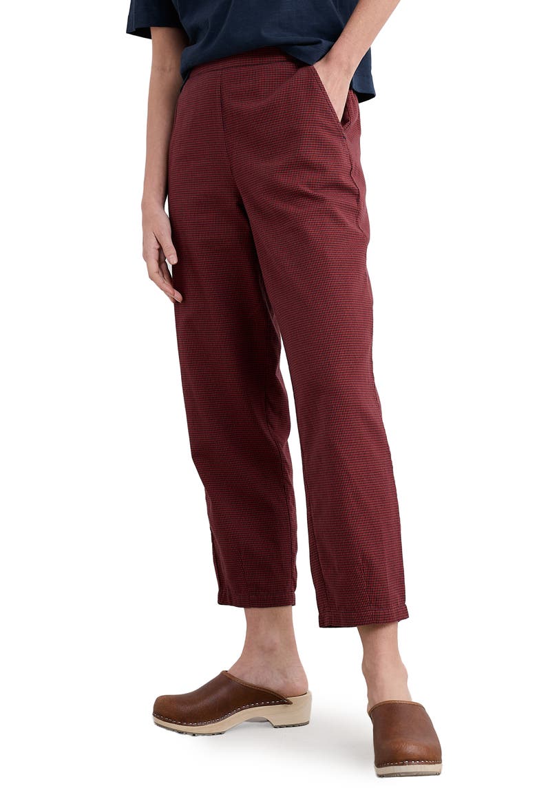 Vow Cave Organic Cotton Crop Tapered Pants, Main, color, FOREST GARDEN DARK CINNAMON