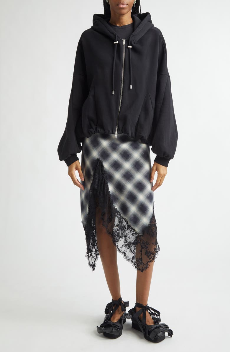 Collina Strada Fleece Zip-Up Hoodie, Alternate, color, Black