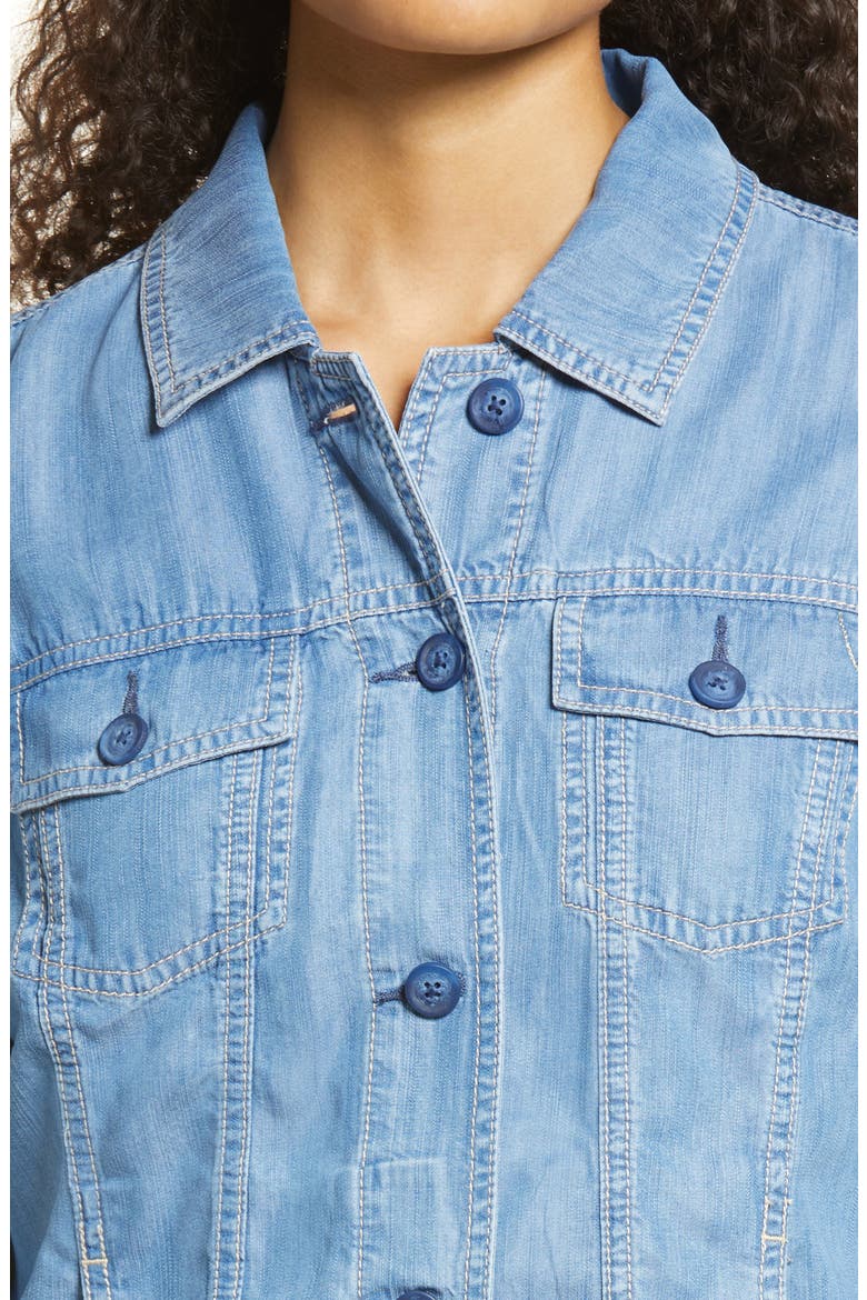 O'lei Chambray Jacket, Alternate, color, MED INDIGO WASH