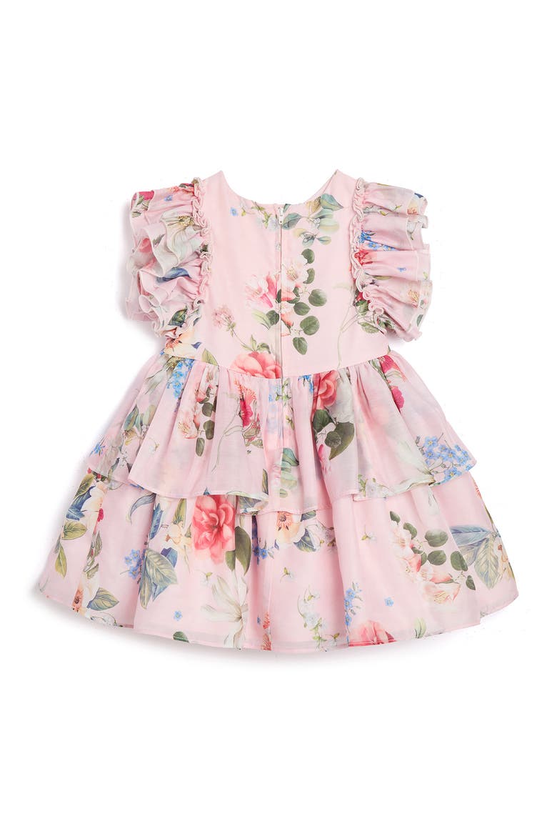Kids' Floral Ruffle Fit & Flare Party Dress, Alternate, color, PINK