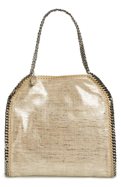 'Small Falabella' Metallic Tricot Tote