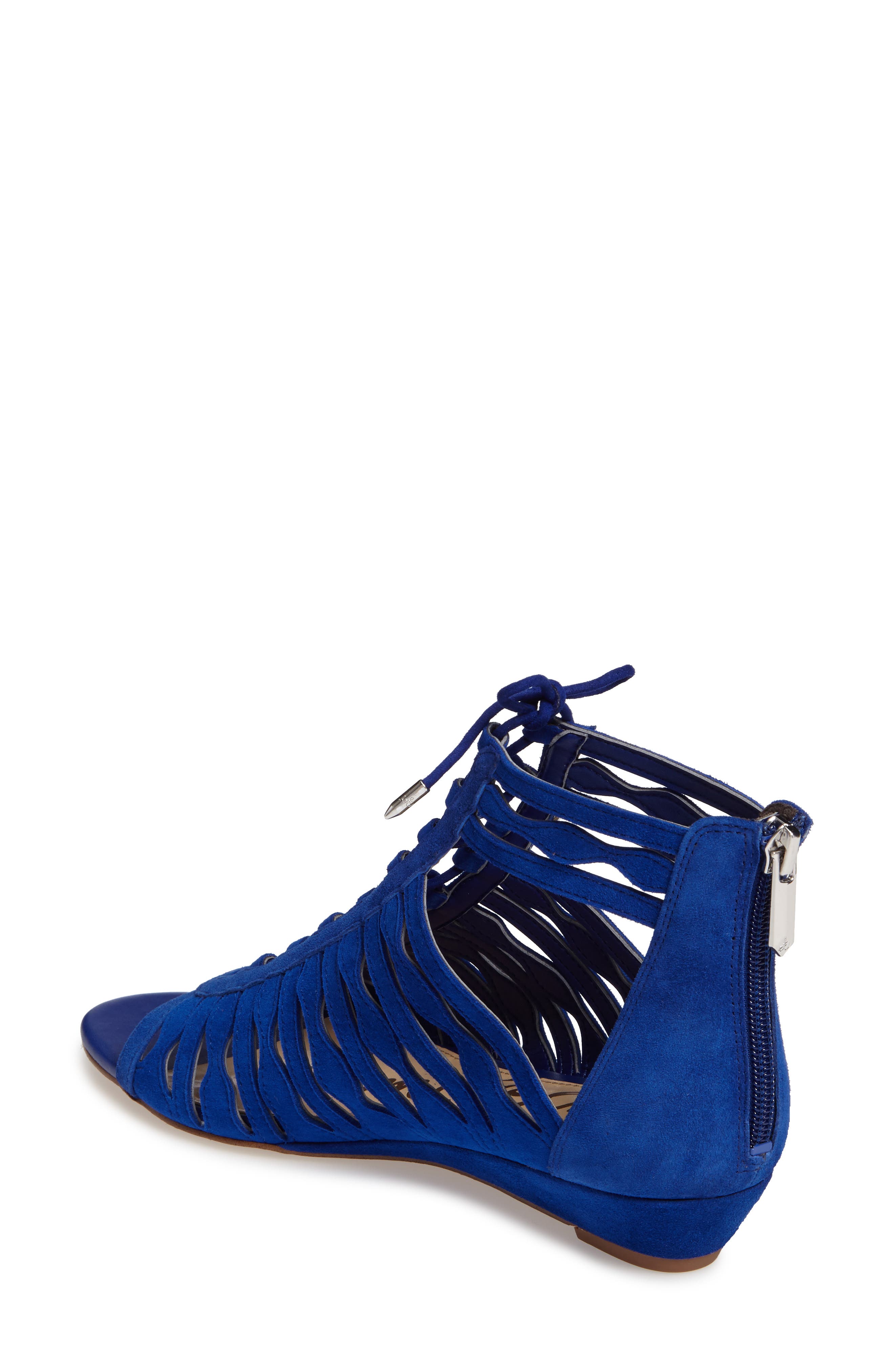 Daleece Lace-Up Sandal, Alternate, color, NAUTICAL BLUE SUEDE