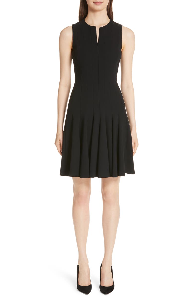 Akris Sleeveless Godet Pleat Dress, Main, color,