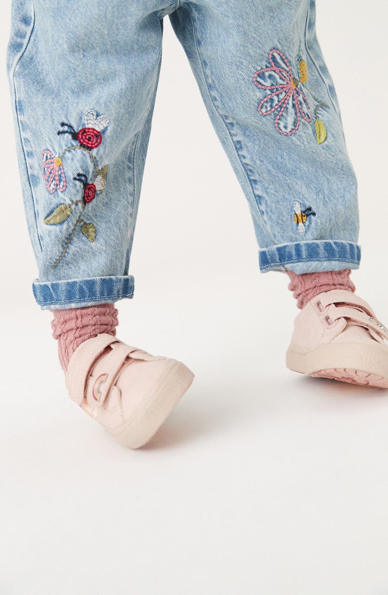 NEXT Kids' Ladybug Embroidered Cotton Denim Jeans, Alternate, color, 