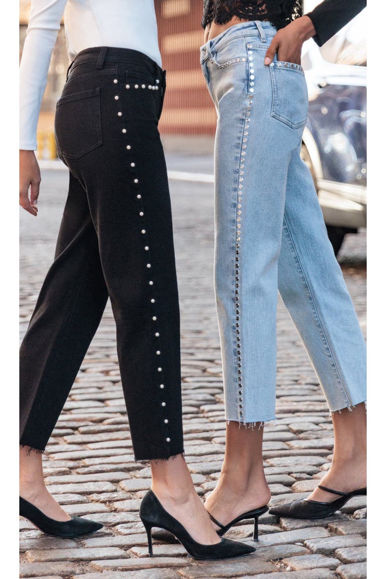 Han Stud Jeans, Alternate, color, Light Blue/Silver