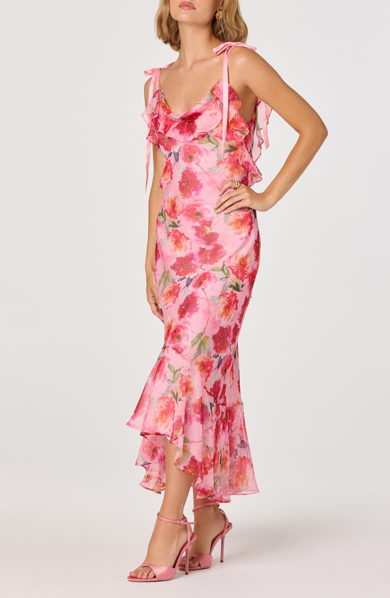 ASTR the Label Nissa Floral High-Low Dress, Alternate, color, Pink Floral