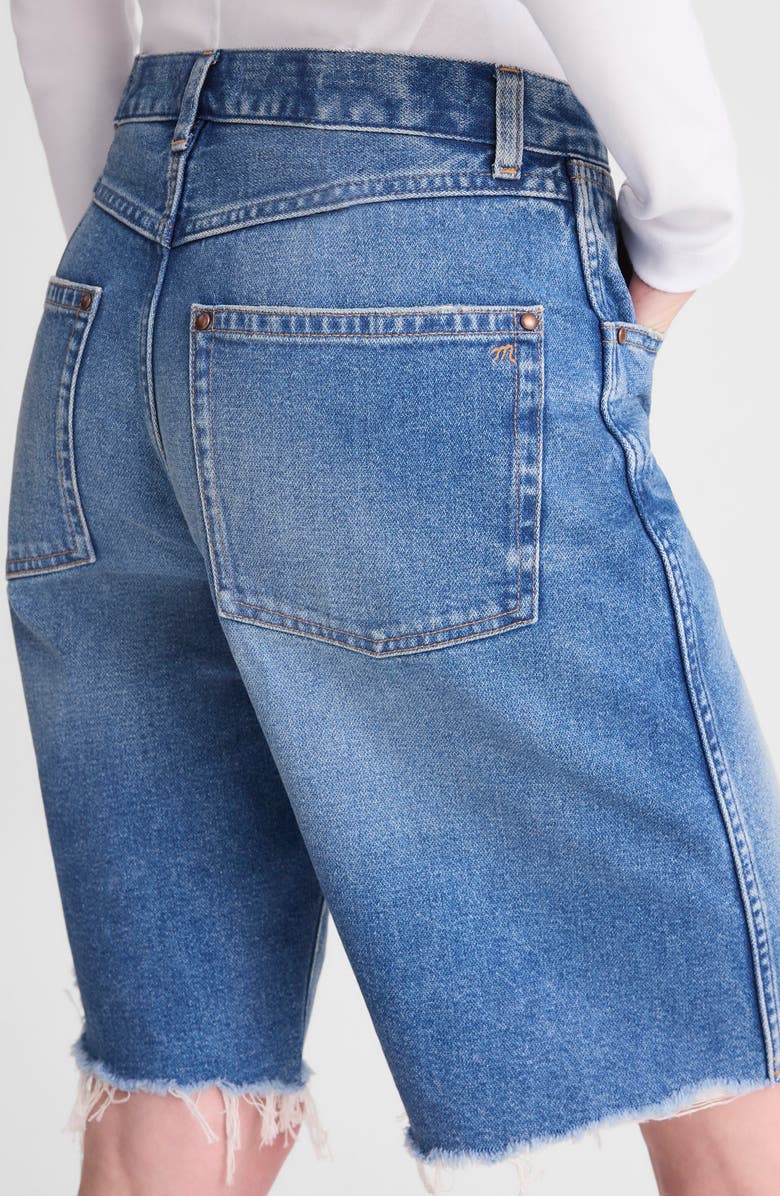 Madewell The Essex Long Baggy Denim Shorts, Alternate, color, Retro Bright Wash