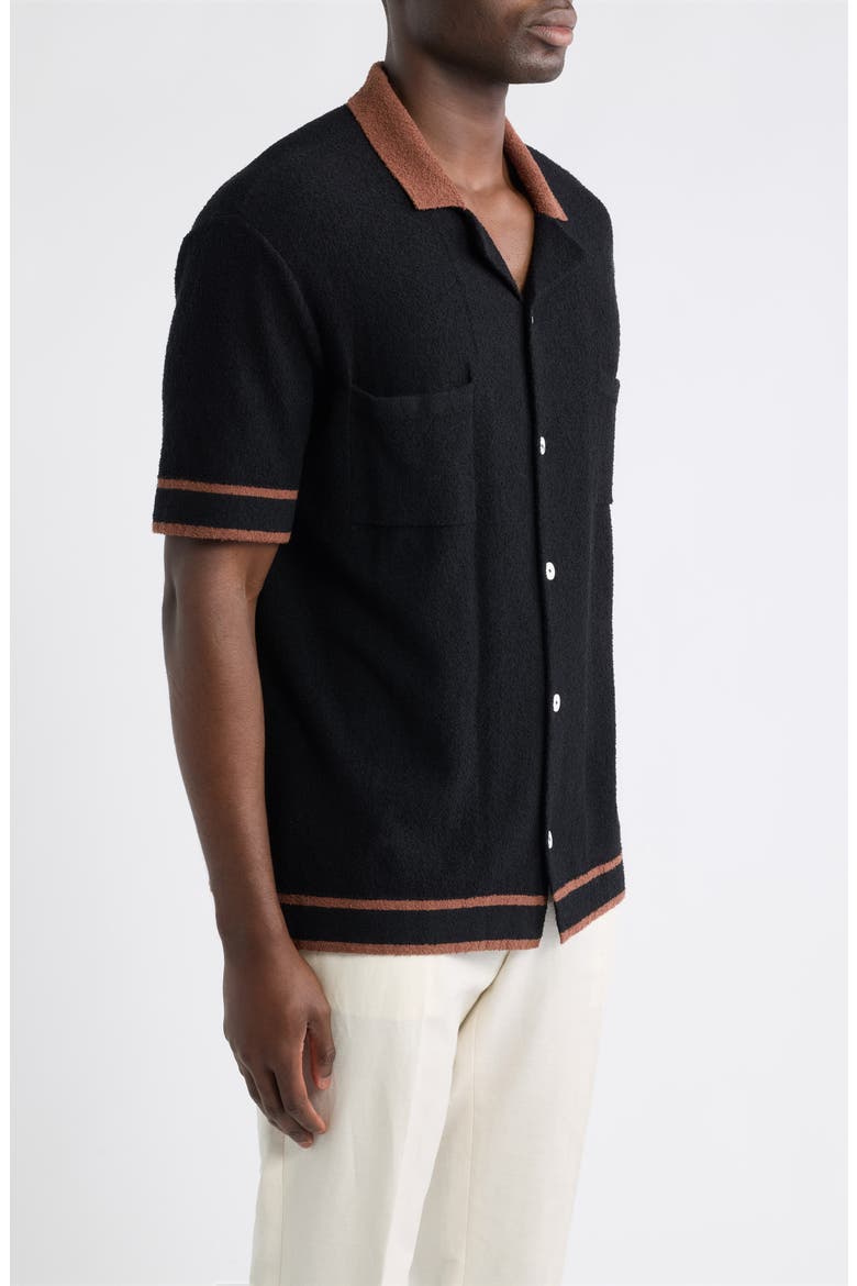 Armando Cotton Blend Knit Shirt, Alternate, color, BLACK-01