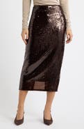 Open Edit Sequin Midi Skirt