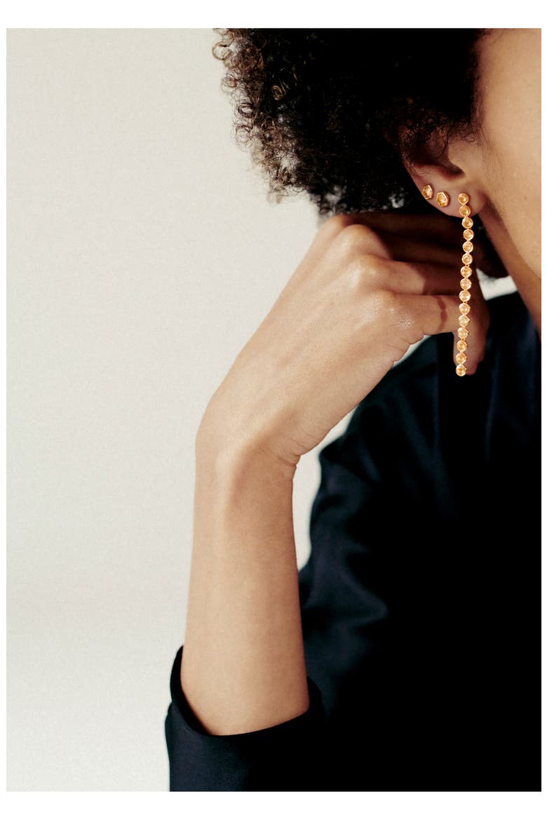 x Kate Young Gemstone Cocktail Drop Earrings, Alternate, color, YELLOW GOLD