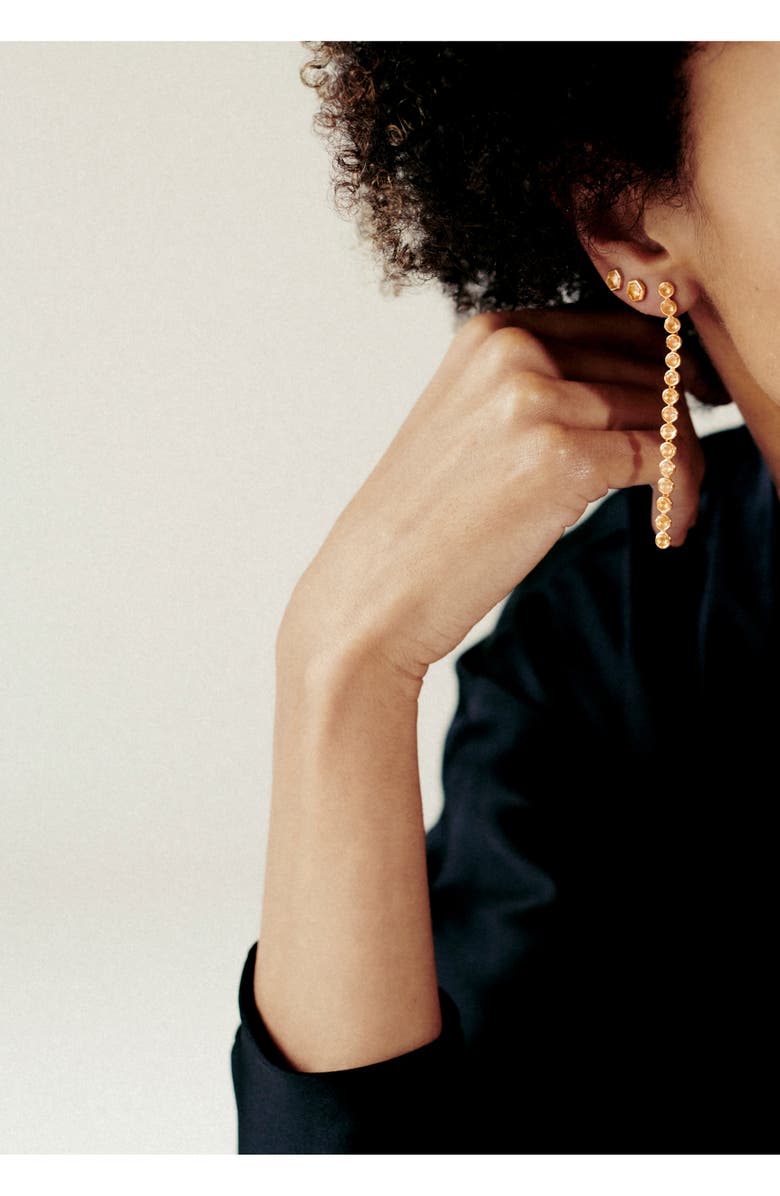 Monica Vinader x Kate Young Gemstone Cocktail Drop Earrings, Alternate, color, 18Ct Metallic Gold