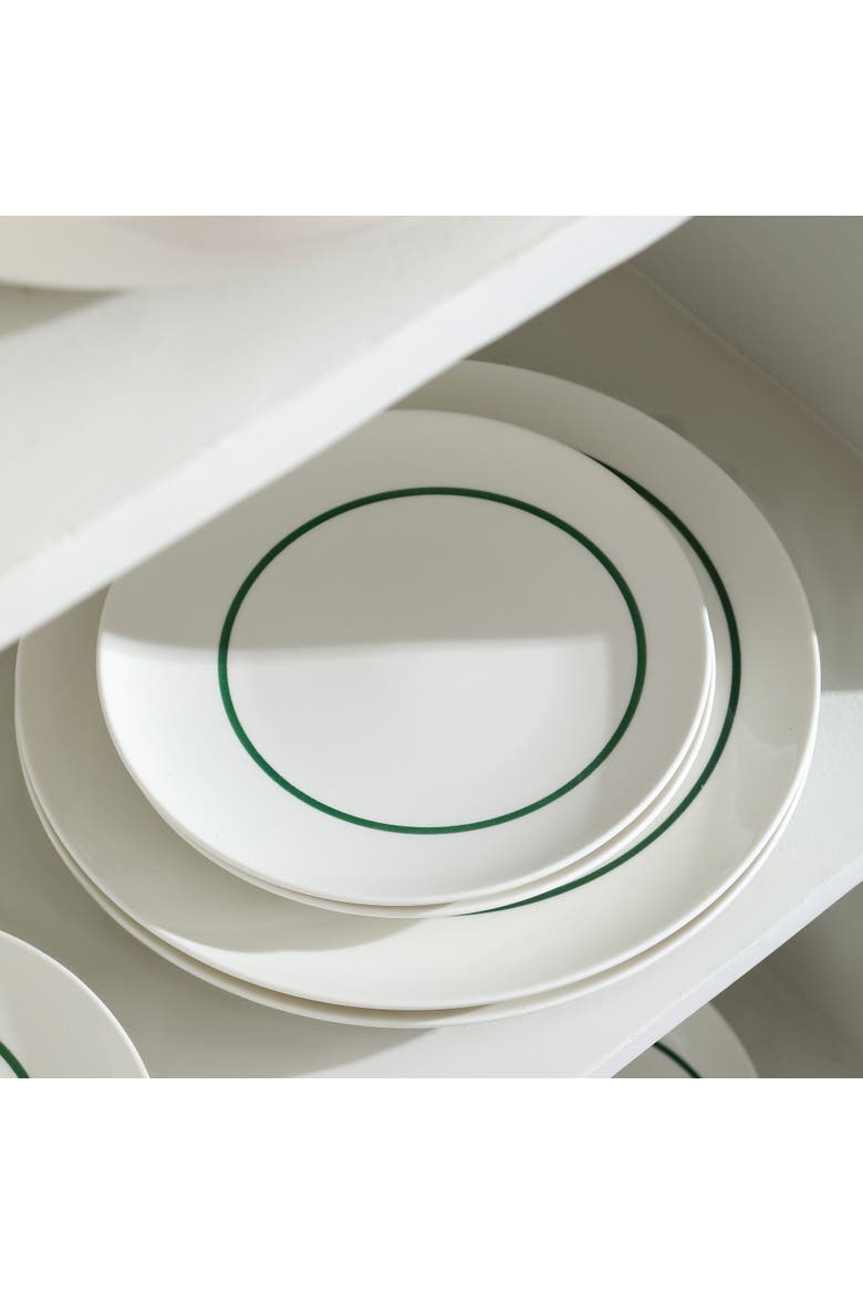 Luna Porcelain 24-Piece Dinnerware Set, Alternate, color, Green