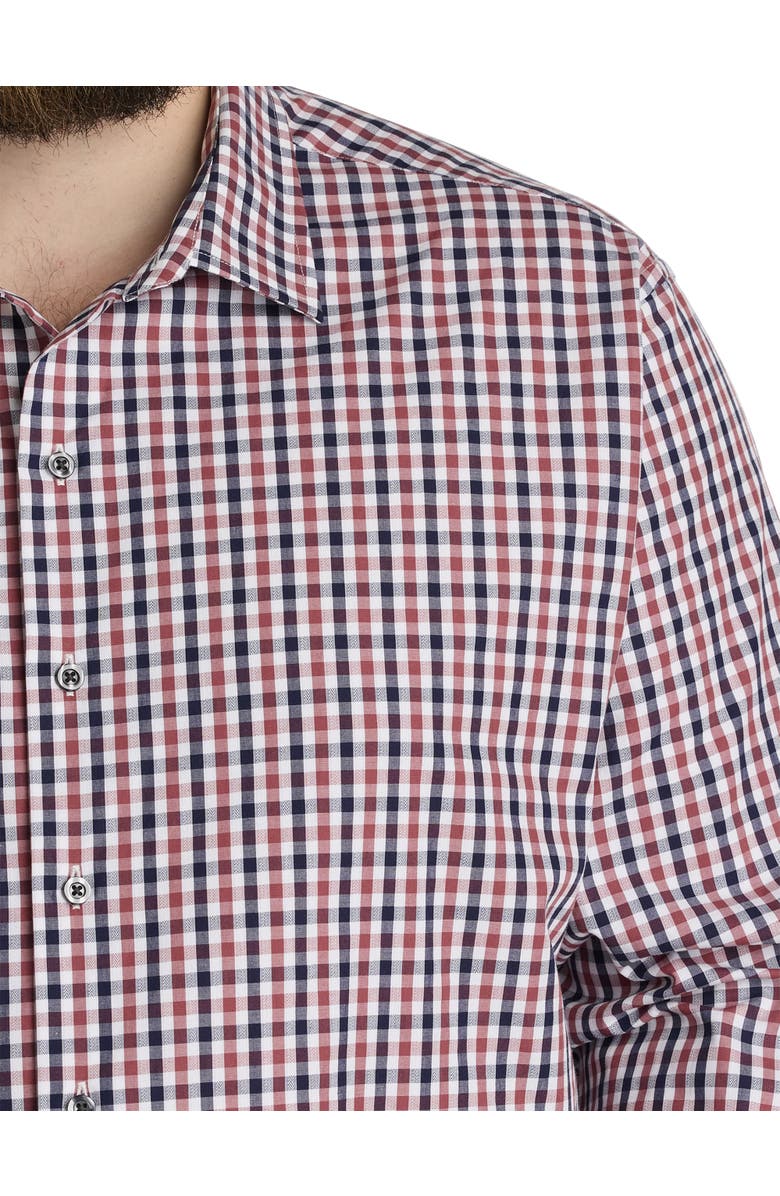 Synrgy by DXL Big & Tall Dobby Plaid Sport Shirt, Alternate, color, Multi