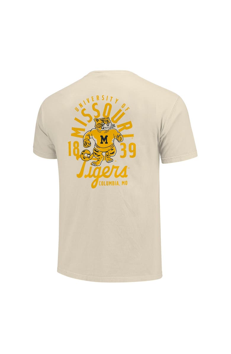 IMAGE ONE Men's Cream Missouri Tigers Comfort Colors Mascot Overlay T-Shirt, Alternate, color, Cream