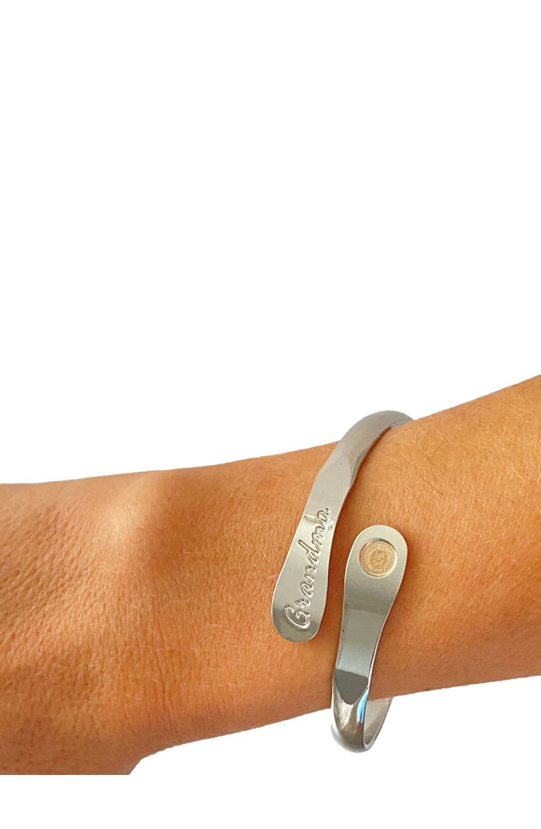 Hollywood Sensation Grandma Bracelet Engraved, Alternate, color, Silver