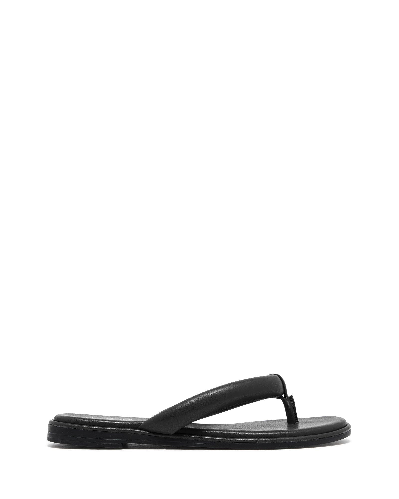 Teva Open Round Toe Sandal, Alternate, color, BLACK PU