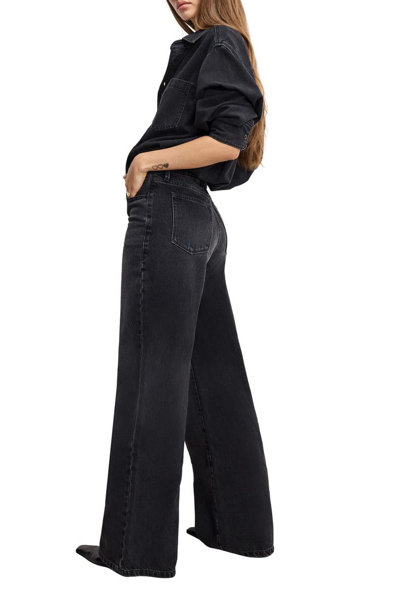 Denim Jumpsuit, Alternate, color, BLACK389