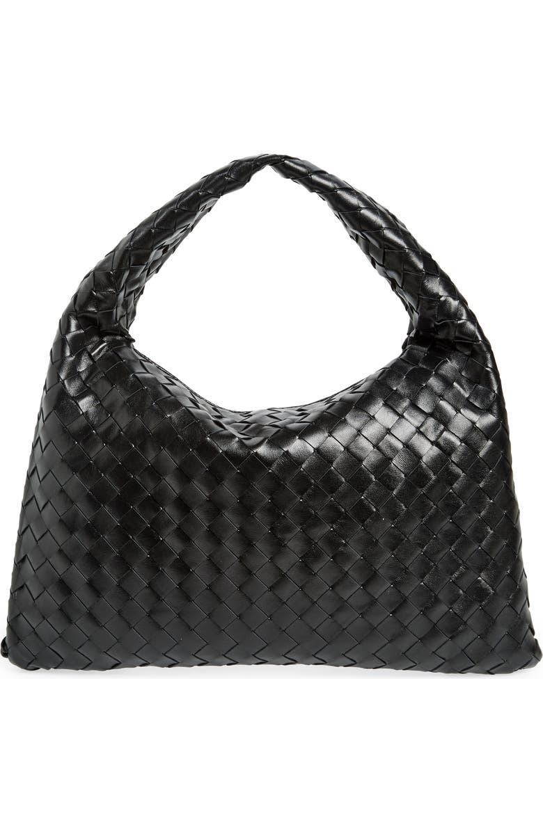 Bottega Veneta Small Hop Hobo Bag, Alternate, color, 1019 Black-M Brass