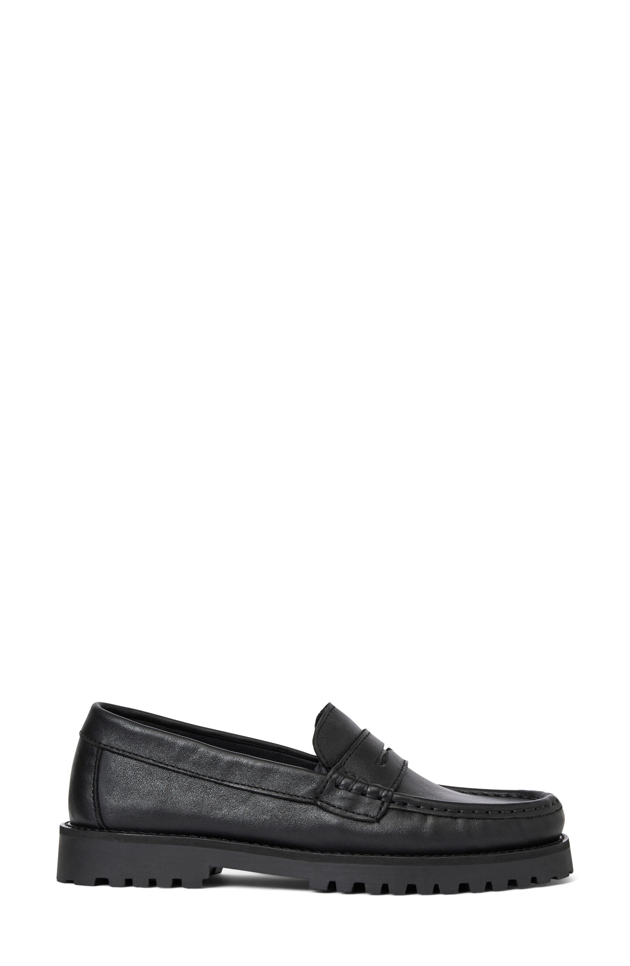 Galena Penny Loafer, Alternate, color, BLACK LEATHER