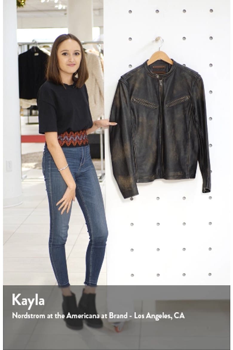 Calfskin Leather Racer Jacket video