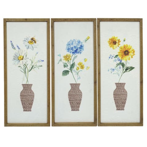 Floral Print Wall Art Set of 3