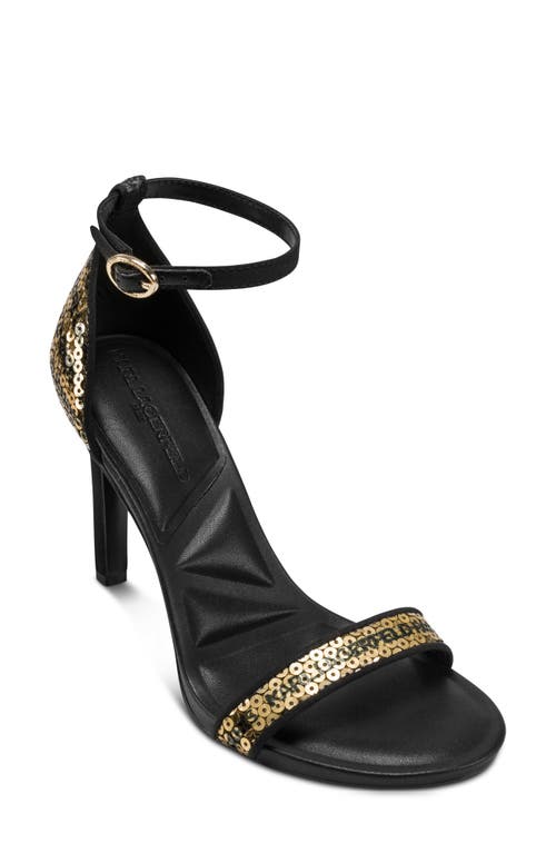 Karl Lagerfeld Paris Kenz Sequin Ankle Strap Sandal In Multi