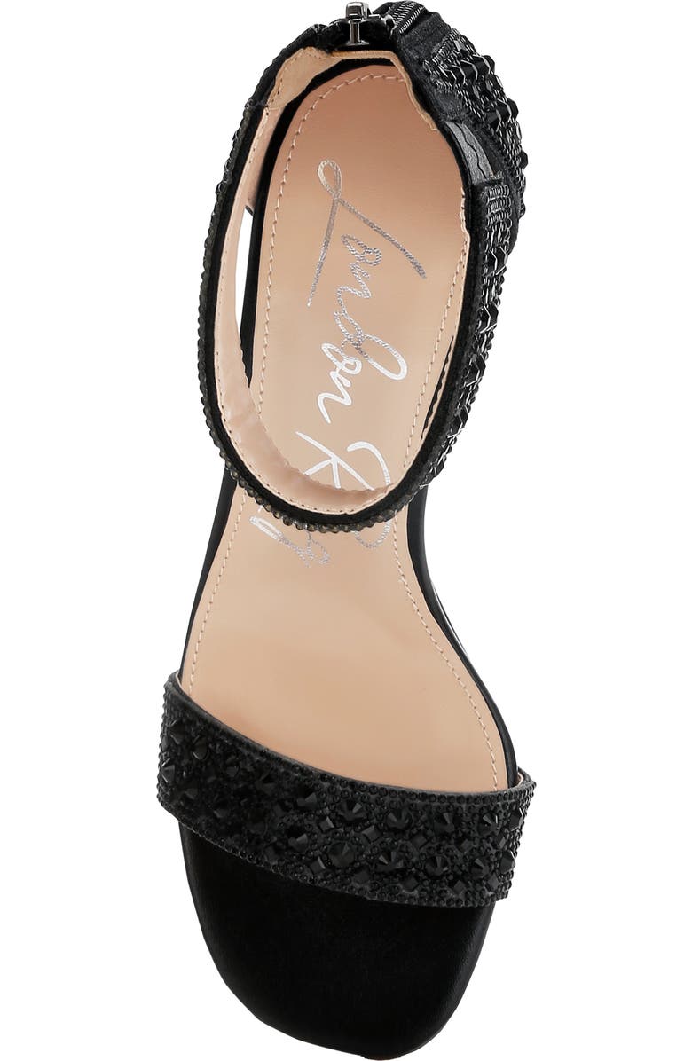LONDON RAG Cady Embellished Sandal, Alternate, color, Black