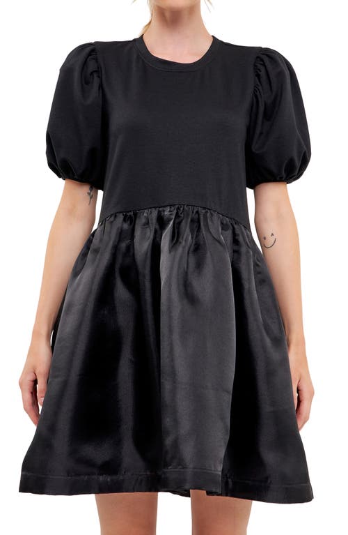 ENGLISH FACTORY ENGLISH FACTORY MIXED MEDIA ORGANZA MINIDRESS