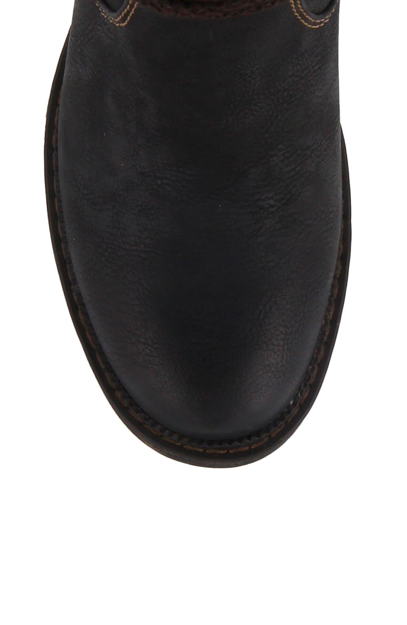 Spring Step Acaphine Water Resistant Boot, Alternate, color, Black Faux Leather