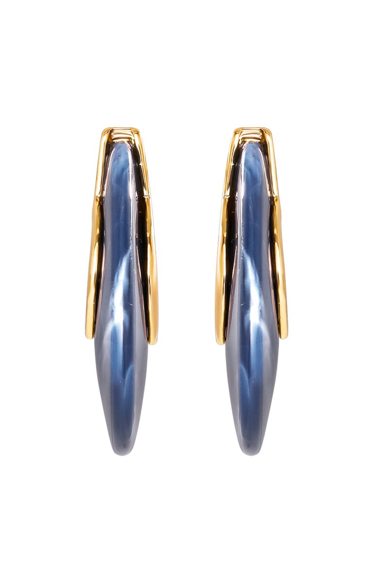 Jessica Simpson Blue Drop Earrings for Women, Gold-Tone Statement Earrings, Alternate, color, Blue
