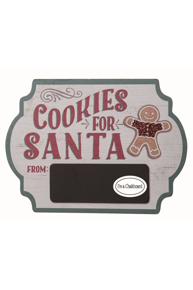 Wood White Christmas Sweet Countdown Chalkboard, Main, color, White