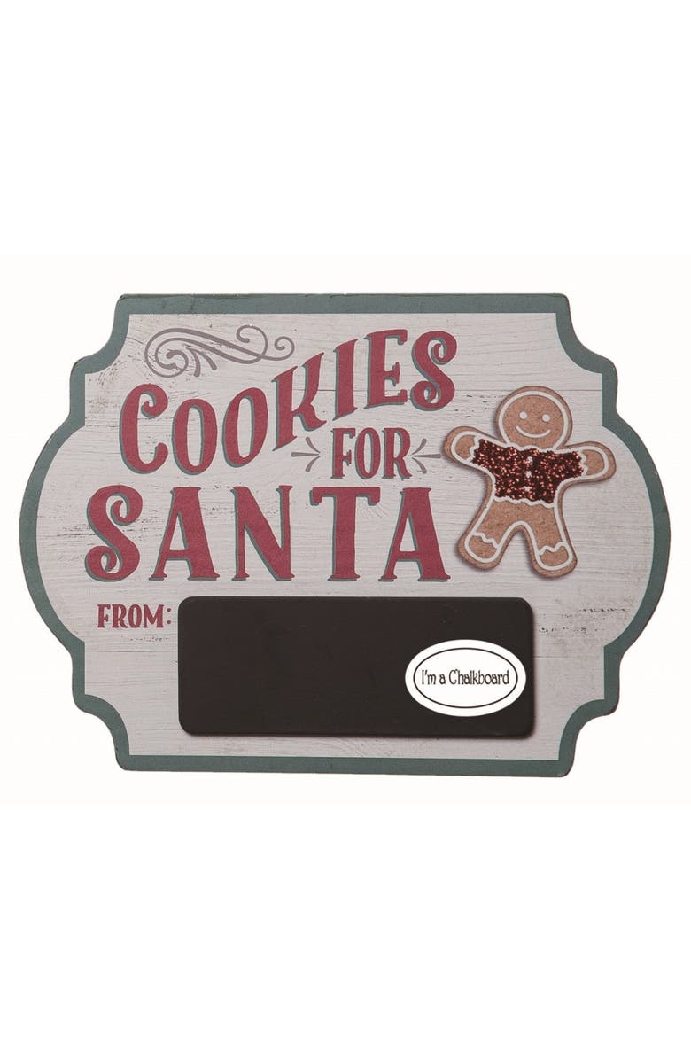 Transpac Wood White Christmas Sweet Countdown Chalkboard, Main, color, White