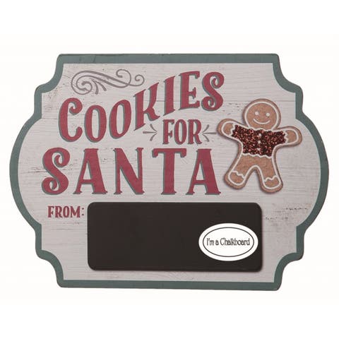 Wood White Christmas Sweet Countdown Chalkboard