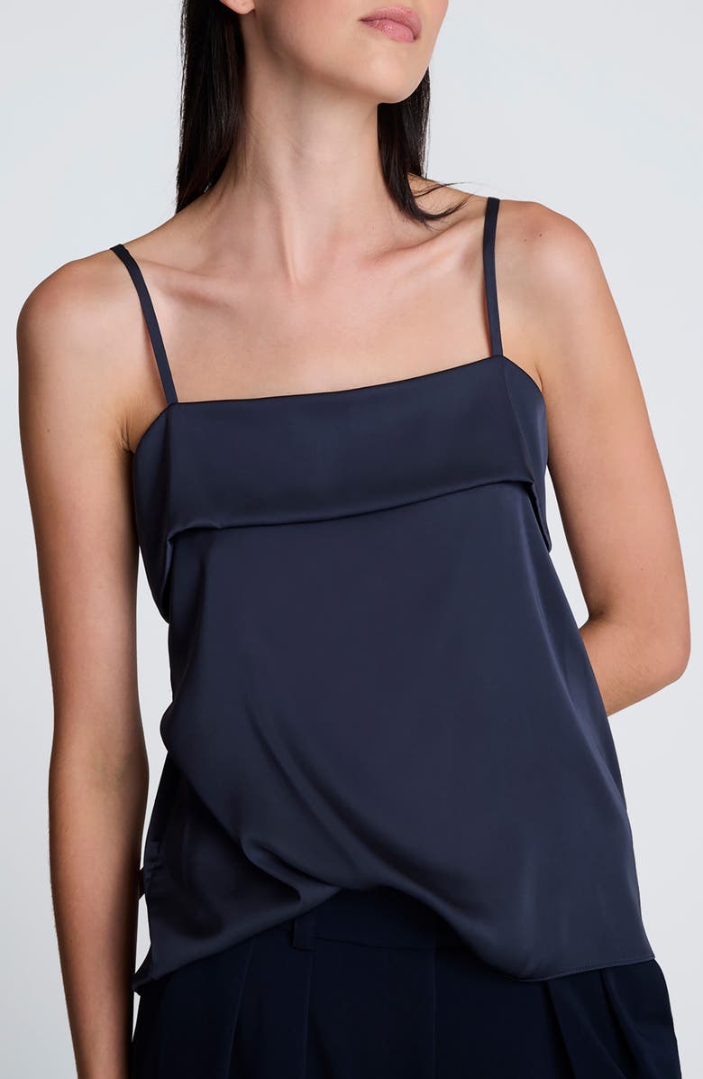 Kenneth Cole Foldover Cotton Camisole, Alternate, color, Dark Navy